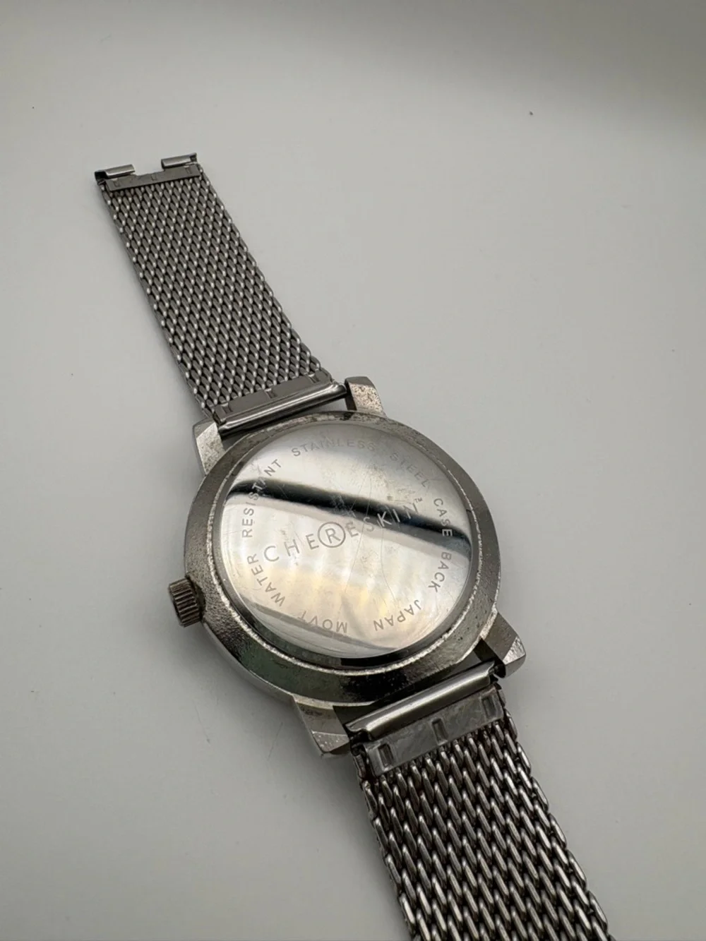 Chereskin Oversized Silver Men’s Watch Mesh Band New Battery (Read Full Listing)